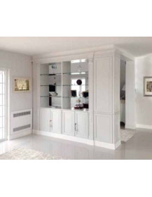 BOISERY A SEPARE IN LEGNO  LACCATA  BIANCA CON DECORY