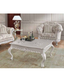 BOISERY IN LEGNO  LACCATA CON DECORY CON PANNELLI IN STOFFA DAMASCATO