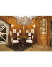 BOISERY IN LEGNO CON DECORI DORATI. A MISURA