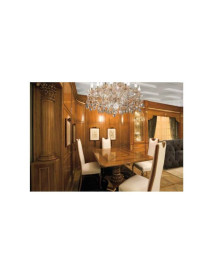 BOISERY IN LEGNO CON DECORI DORATI. A MISURA