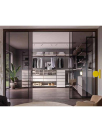 CABINA MONTANTI +CHIUSURA SCORREVOLE  CON CHIUSURA CON ANTA SCORREVOLE