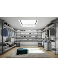 CABINA ARMADIO CON MONTANTI ARDESIA + CHIUSURA ANTA A LIBRO