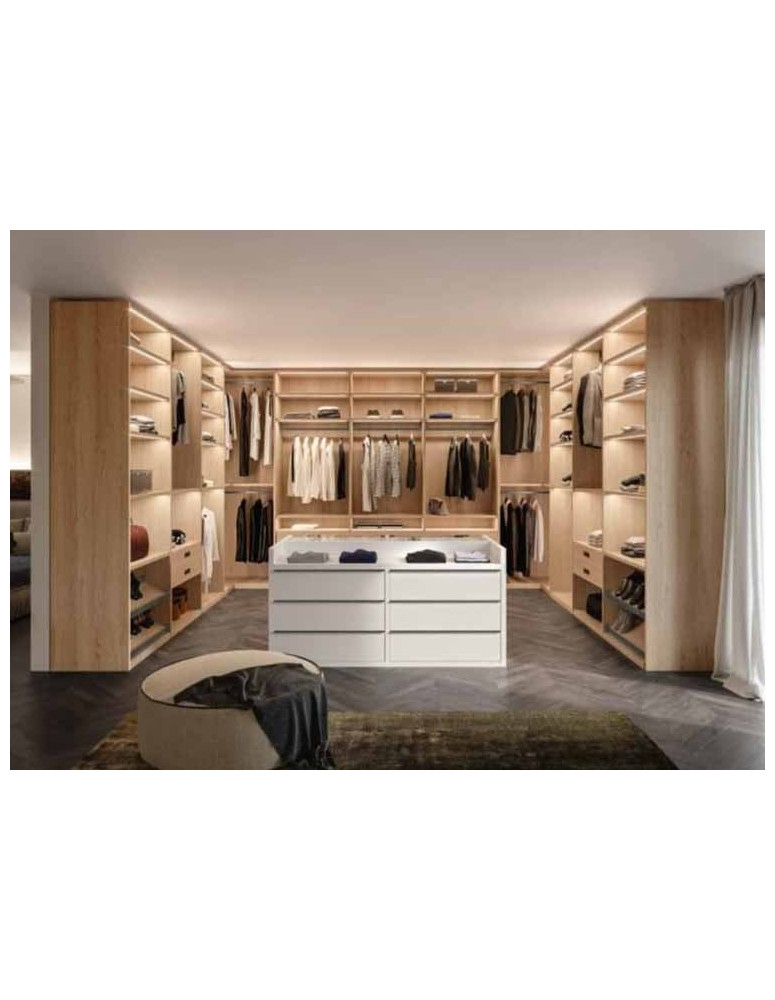 CABINA ARMADIO A SPALLE ROVERE NODATO + CONSOLLE