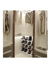 PARTICOLARI CABINA ARMADIO IN  ESSENZA DI  PALISSANDRO  E  LACCATURE