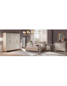 CAMERA IN LEGNO IN FRASSINO LACCATA COMPLETA