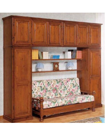 CAMERA IN PINO A PONTE CON DIVANO LETTO