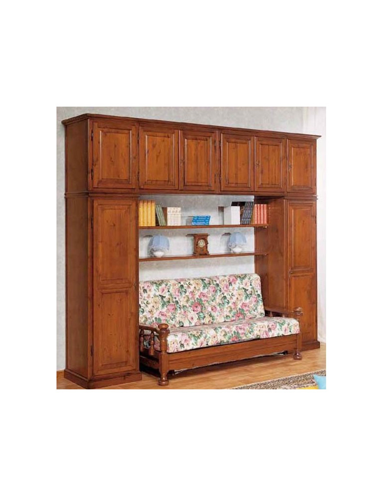 CAMERA IN PINO A PONTE CON DIVANO LETTO