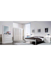 CAMERA IN LEGNO IN FRASSINO LACCATA BIANCO SPORCO