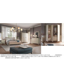 CAMERA IN LEGNO IN FRASSINO LACCATA