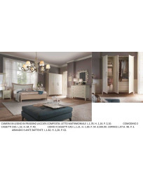 CAMERA IN LEGNO IN FRASSINO LACCATA