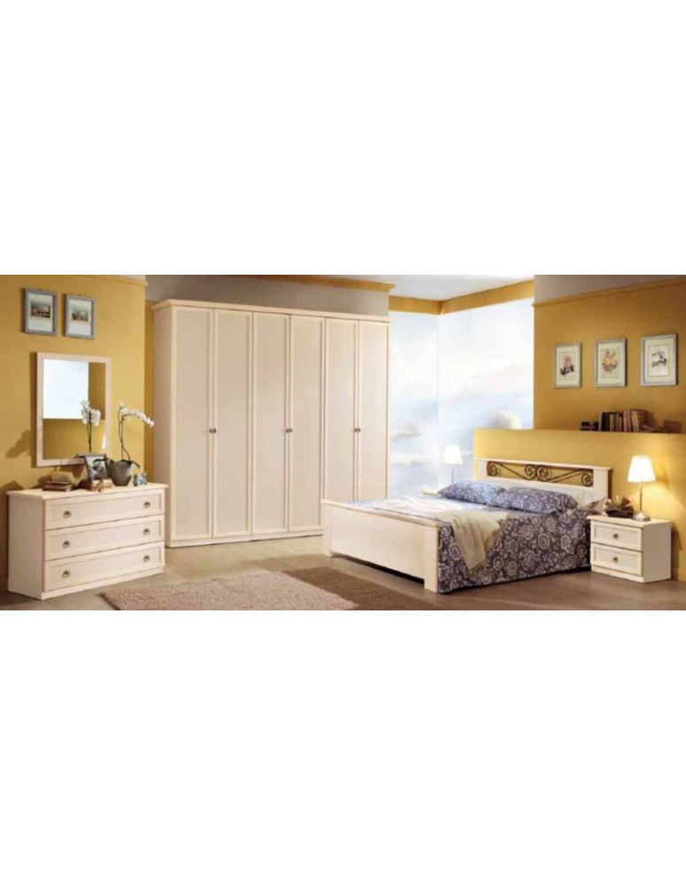 CAMERA CON ARMADIO 6 ANTE CON LETTO CON INSERTO COMPLETA
