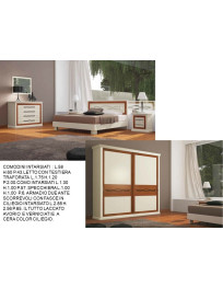 CAMERA LACCATA BIANCA E VERNICIATA CILIEGIO