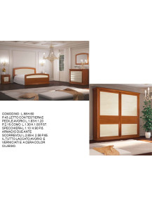 CAMERA COMPLETE COMPOSE LACCATA E VERNICIATA IN CILIEGIO