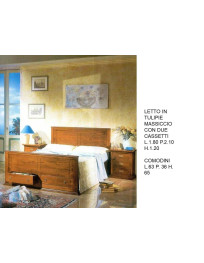 CAMERA LETTO CON 2 CASSETTI MASSICCIO