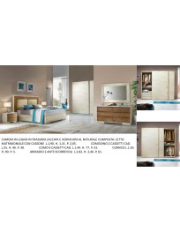 CAMERA IN LEGNO IN FRASSINO LACCATA E VERNICIATA AL NATURALE