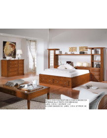 CAMERA MASSICCIA CON MENSOLE AD ALCOVA