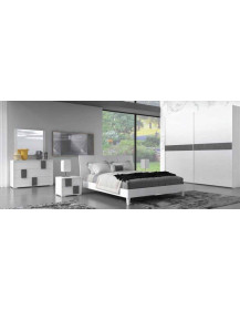 CAMERA COMPLETA IN FRASSINO GESSO PIETRA