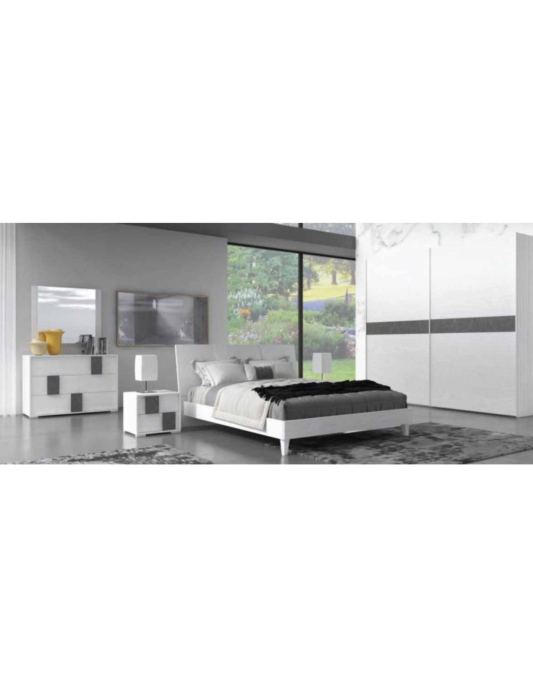 CAMERA COMPLETA IN FRASSINO GESSO PIETRA