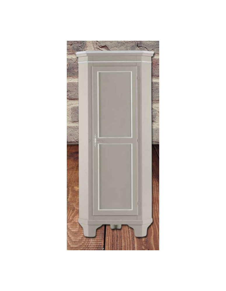 ANGOLIERA 1 PORTA  LACCATA GRIGIO  ANTICHIZZATA.