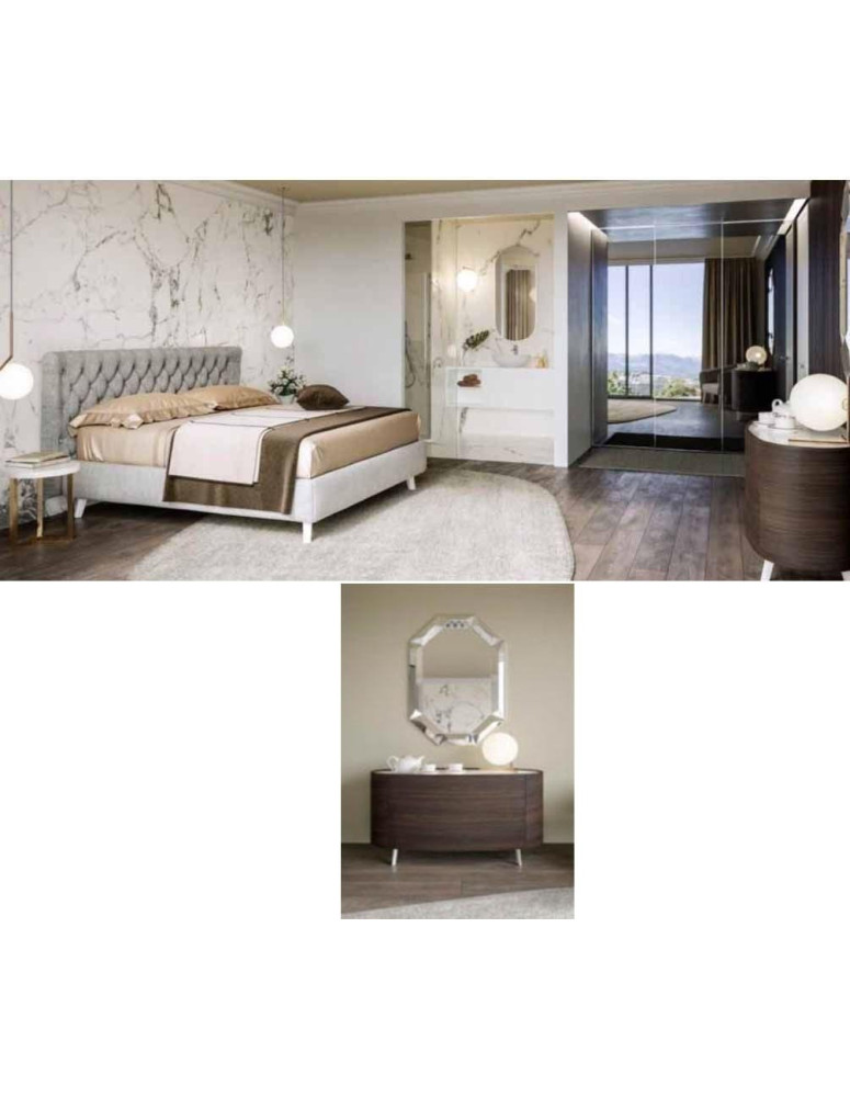 CAMERA DA LETTO MODERNA CON COMO ROTONDA