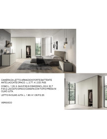 CAMERA DA LETTO:ARMADIO 6 PORTE BATTENTE ANTE LACCATE OPACO