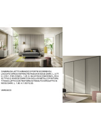 CAMERA DA LETTO:ARMADIO 3 PORTE SCORREVOLI LACCATO OPACO ANTRACITE