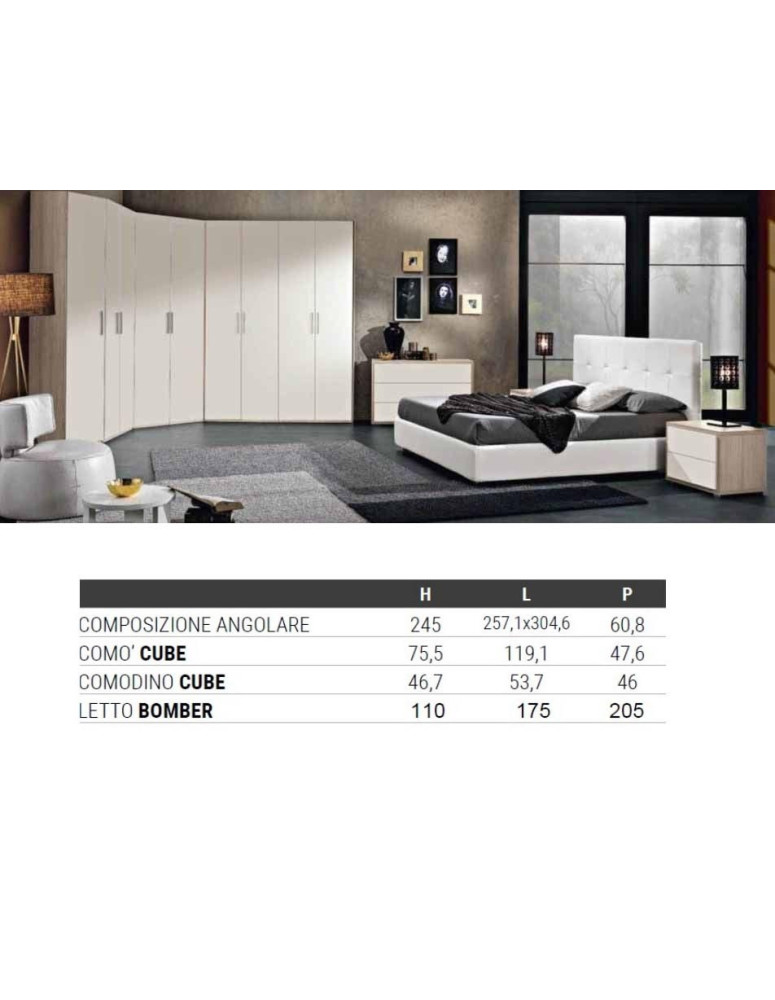 CAMERA CON ARMADIO ANGOLARE