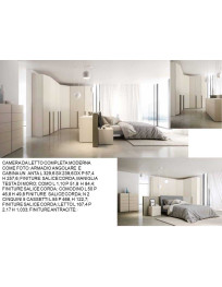 CAMERA COMPLETA CON ARMADIO ANGOLARE PIU CABINA