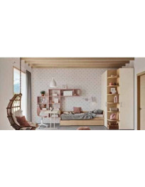 CAMERETTA CON ARMADIO BATTENTE E CABINA ARMADIO DIVANO  LETTO CON DUE CASSONI ESTRAIBILI