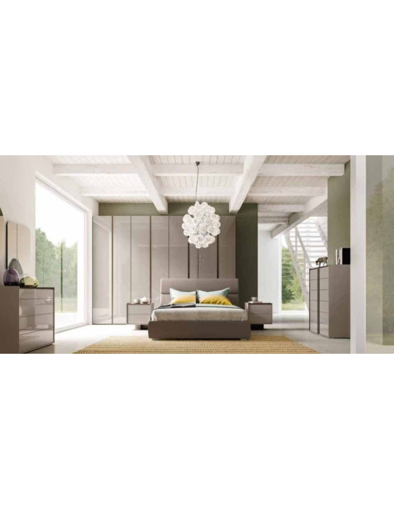 CAMERA COMPLETA CON ARMADIO A 8 ANTE PIU 2 SETTIMINI A 6 CASSETTI CADAUNO