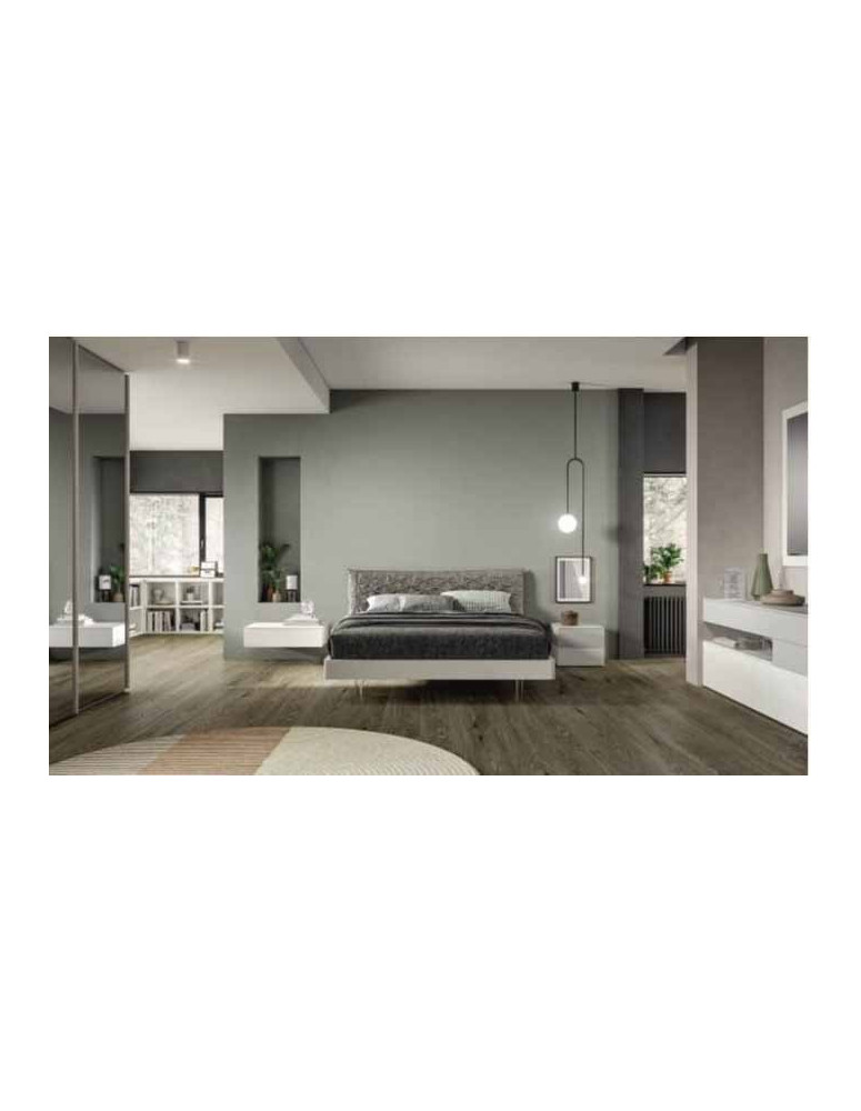 CAMERA DA LETTO:ARMADIO 3 PORTE SCORREVOLE CON SPECCHIO  ANTE LACCATE OPACO BIANCO