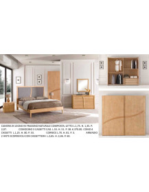 CAMERA MATRIMONIALE IN LEGNO FRASSINO NATURALE