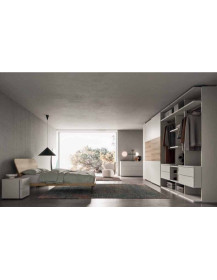 CAMERA MODERNA CON ANTE SCORREVOLI E CABINA ARMADIO