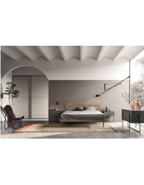 CAMERA MODERNA CON ARMADIO SCORREVOLE A TRE ANTE