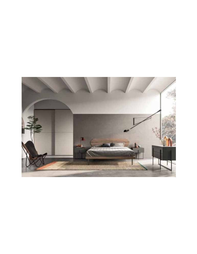 CAMERA MODERNA CON ARMADIO SCORREVOLE A TRE ANTE