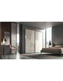 CAMERA MODERNA CON ARMADIO SCORREVOLE 2 ANTE