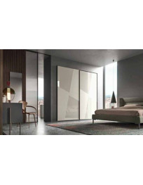 CAMERA MODERNA CON ARMADIO SCORREVOLE 2 ANTE