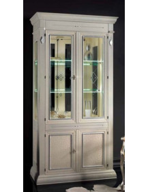 ARGENTIERA  DUE ANTE A VETRO E DUE ANTE CON PANNELLI E FIANCHI IN VETRO