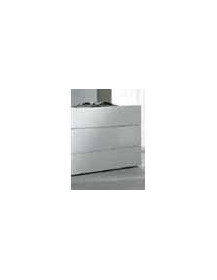 COMO 3 CASSETTI FRASSINO BIANCO/ LUCIDO