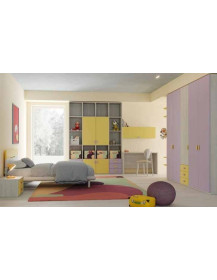 CAMERETTA CON ARMADIO LIBRERIA SCRIVANIA CON LETTO