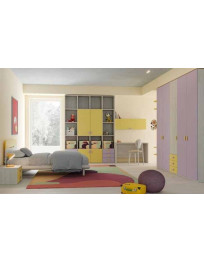 CAMERETTA CON ARMADIO LIBRERIA SCRIVANIA CON LETTO