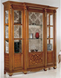 ARGENTIERA  A 3 ANTE IN LEGNO VERNICIATA E DECORATA