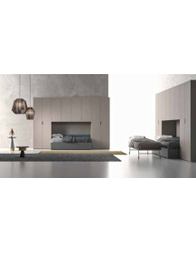 ARMADIO BATTENTE PRIME E PONTE CON TURCA A DUE LETTI