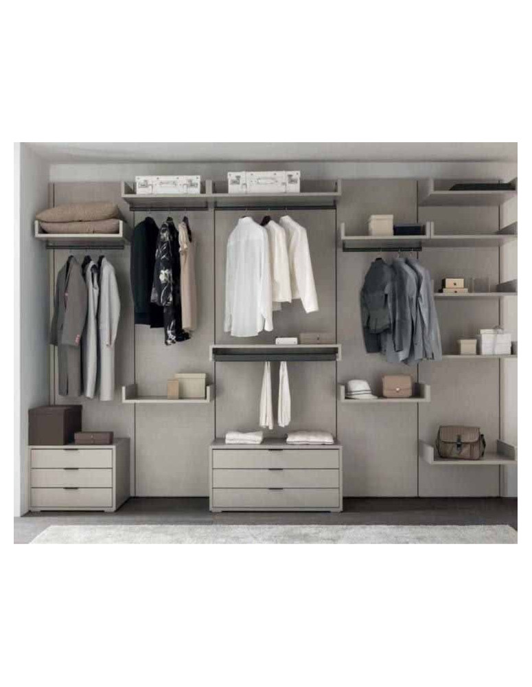 CAMERA MODERNA SOLUZIONI CON ARMADIO ESTERNO A CABINA