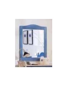 CORNICE IN LEGNO ABETE LACCATA  SUL BLU E  AVORIO COMPOSTA