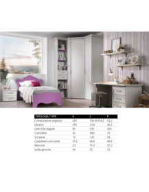 CAMERETTA ANGOLARE CON CABINA ARMADIO