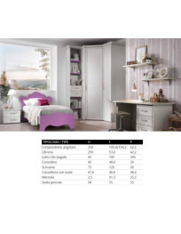 CAMERETTA ANGOLARE CON CABINA ARMADIO