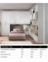 CAMERETTA ANGOLARE CON LETTO AD ALCOVA