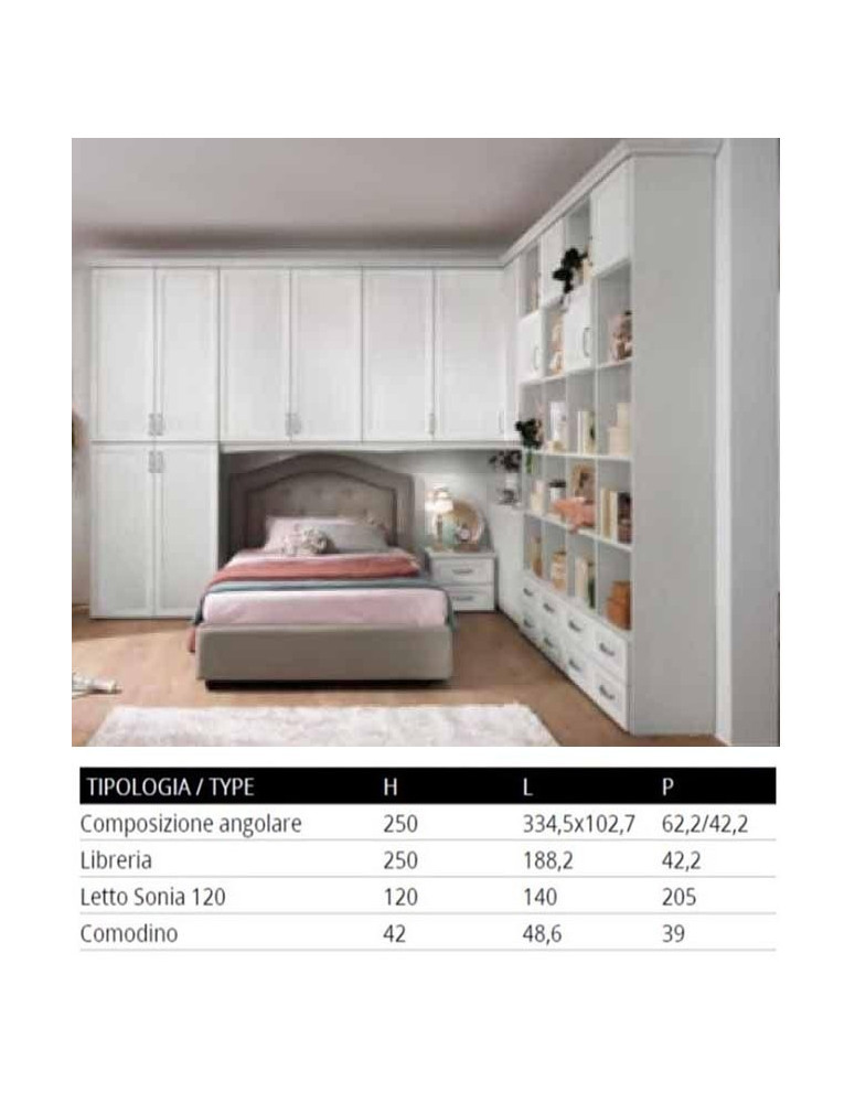 CAMERETTA ANGOLARE CON LETTO AD ALCOVA