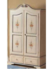 ARMADIO IN LEGNO IN FRASSINO LACCATA E DECORATA